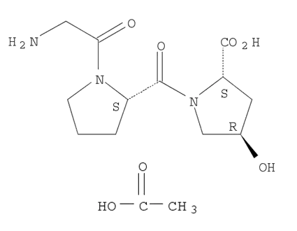 Molecular Structure of 103192-50-3 (GLY-PRO-HYDROXY-PRO ACETATE SALT)